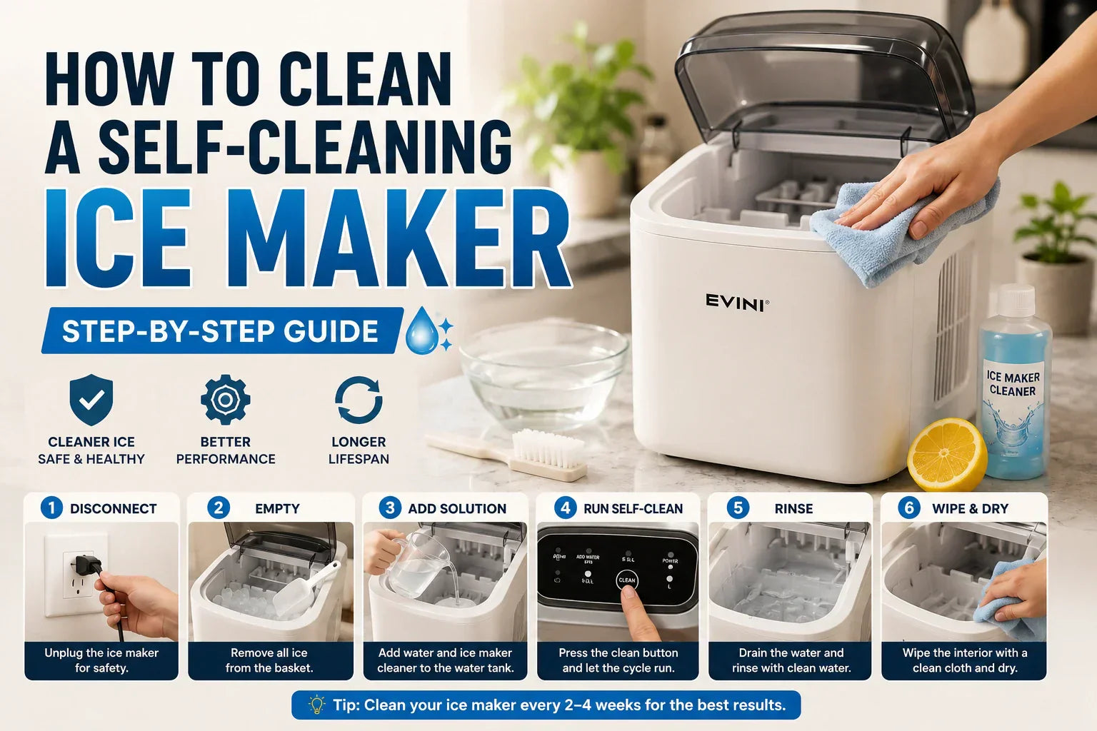 How to Clean a Self-Cleaning Ice Maker (Step-by-Step Guide)