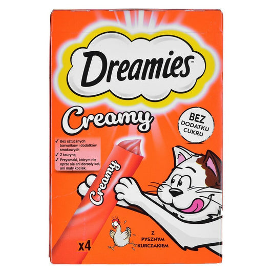 Snack for Cats Dreamies Creamy 4 x 10 g Chicken-0