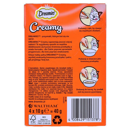 Snack for Cats Dreamies Creamy 4 x 10 g Chicken-1