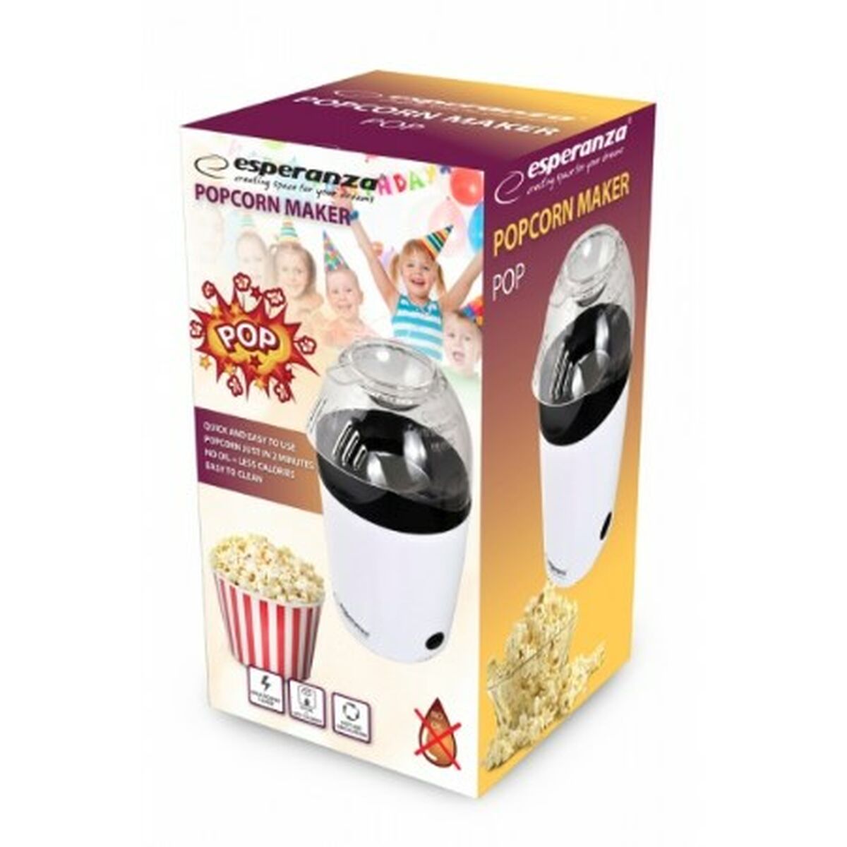 Popcorn Maker Esperanza EKP006 Black-1