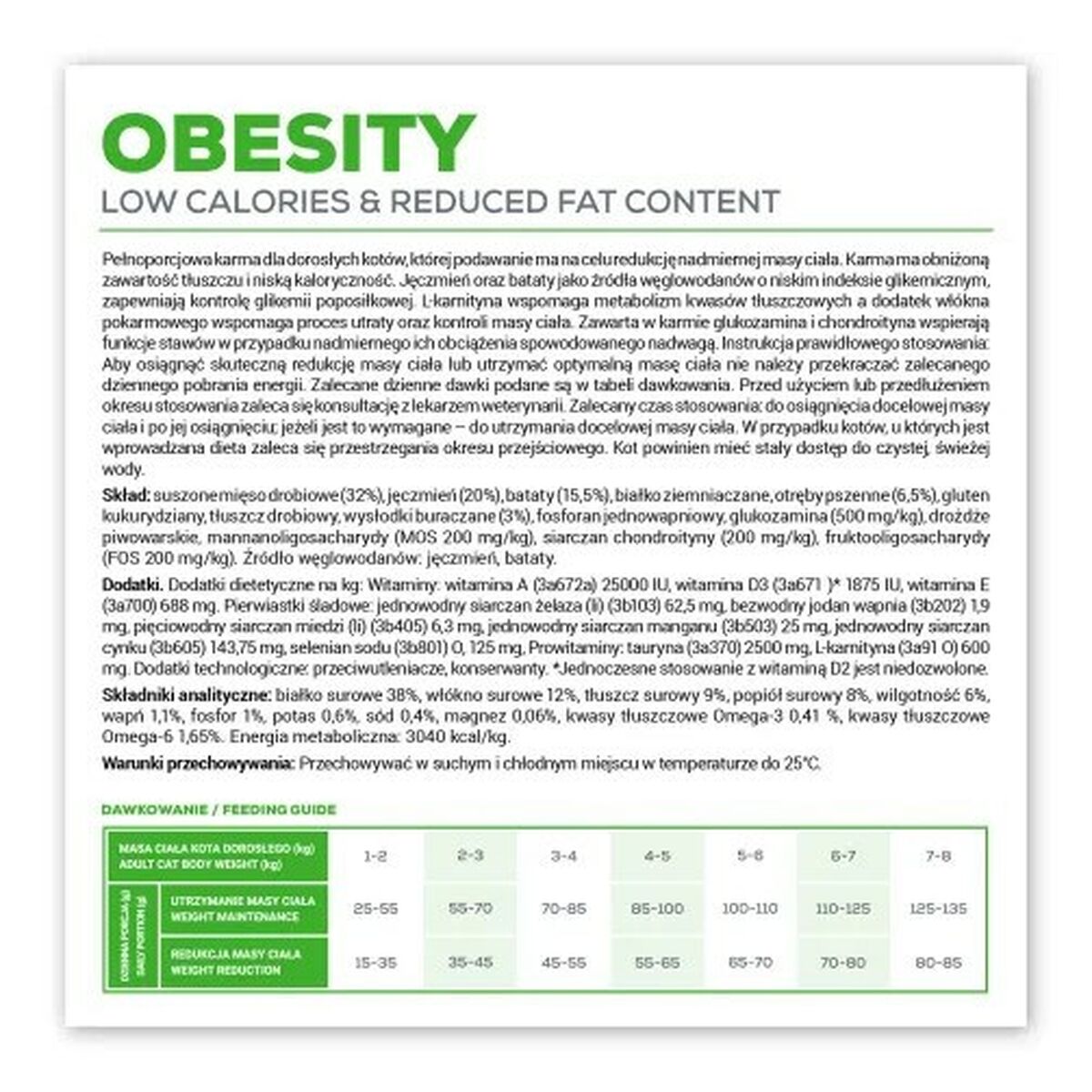 Fodder VETEXPERT Obesity Cat 2 Kg-1