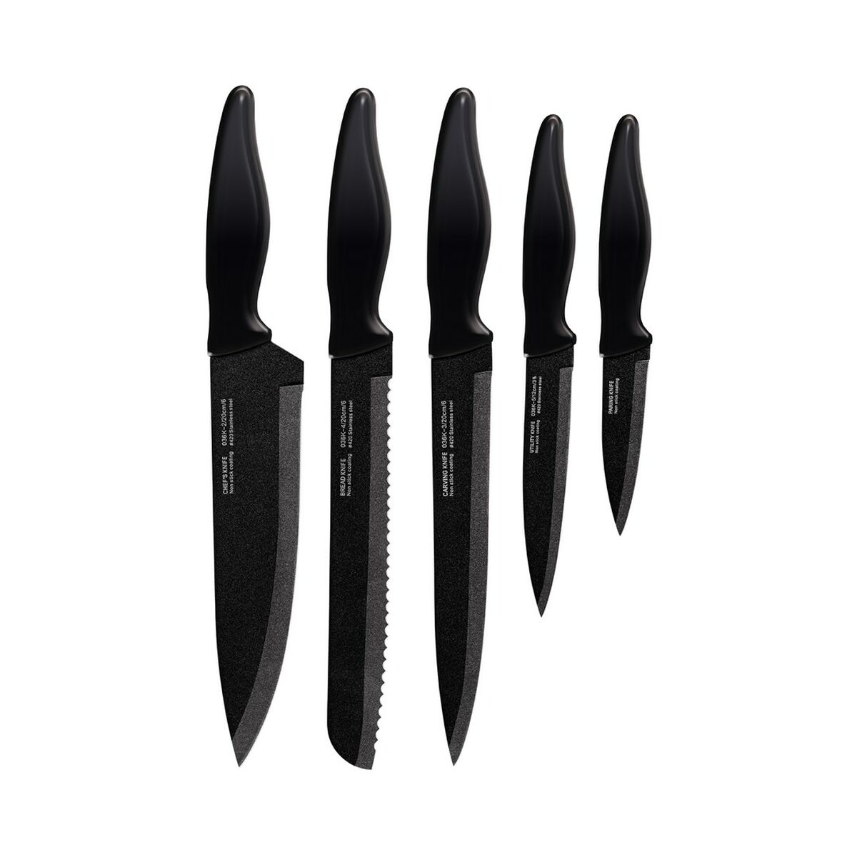 Cutlery Smile SNS-4 Black Grey Wood Stainless steel 5 Pieces-3