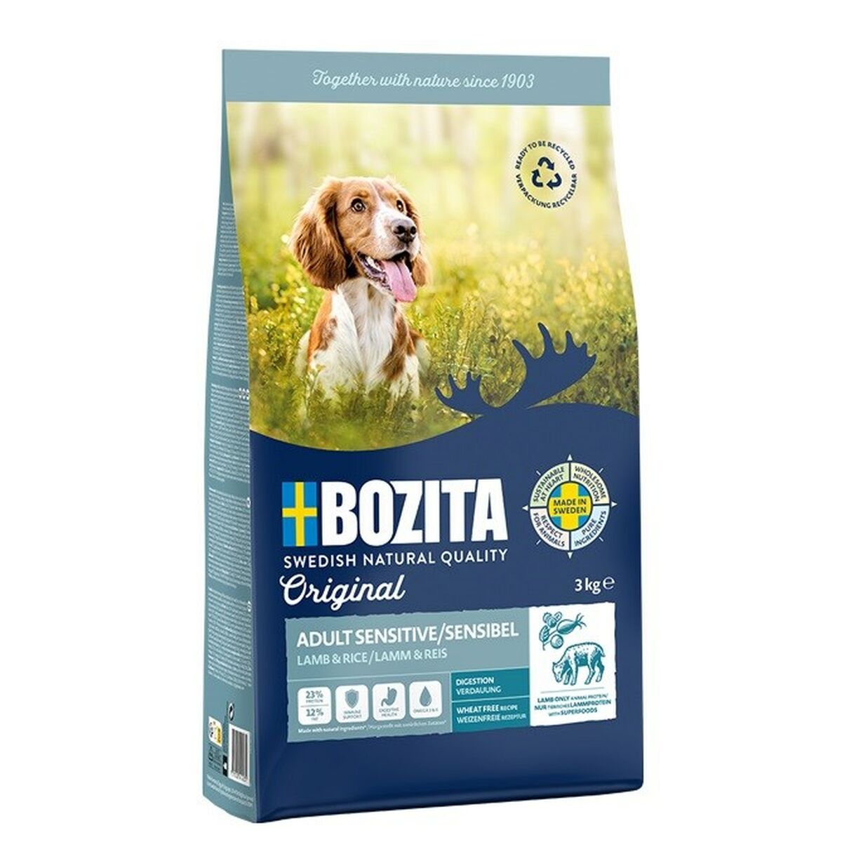 Fodder Bozita Lamb and rice Lamb 3 Kg-0