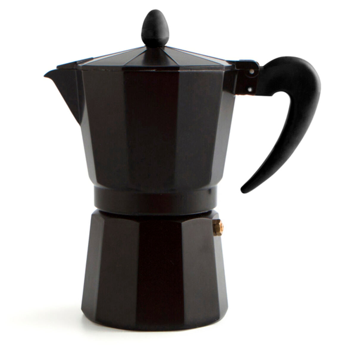 Italian Coffee Pot Quid Black Metal Bakelite-0