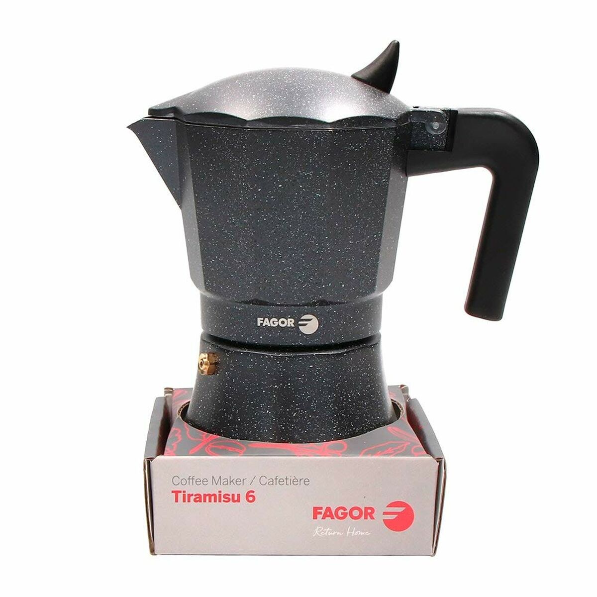 Italian Coffee Pot Fagor TIRAMISU 6 Black Aluminium-15