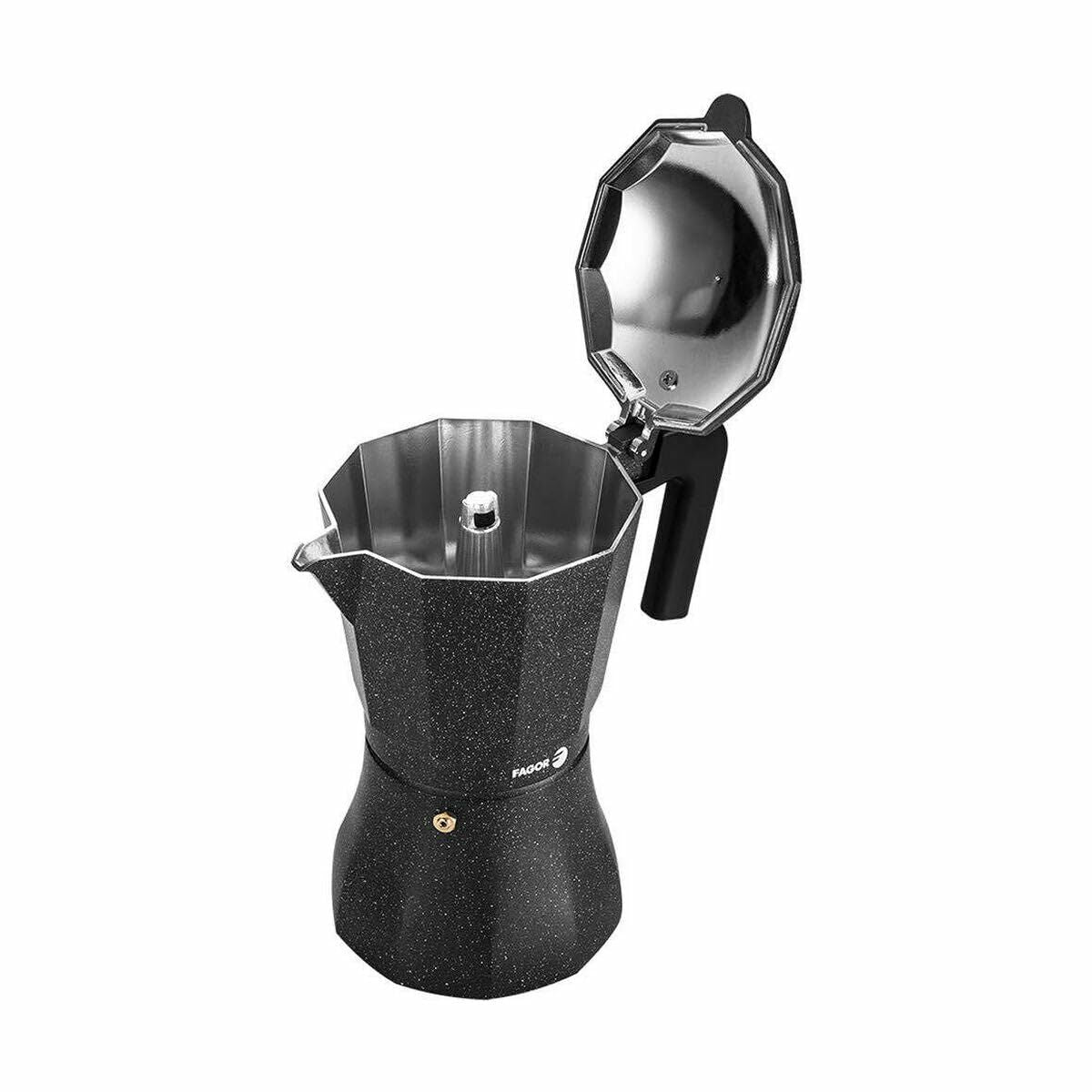 Italian Coffee Pot Fagor TIRAMISU 6 Black Aluminium-11