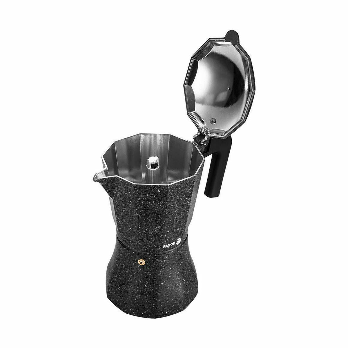 Italian Coffee Pot Fagor TIRAMISU 6 Black Aluminium-24