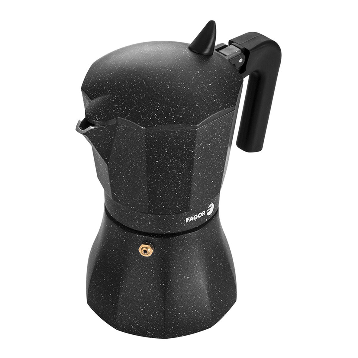 Italian Coffee Pot Fagor TIRAMISU 6 Black Aluminium-3