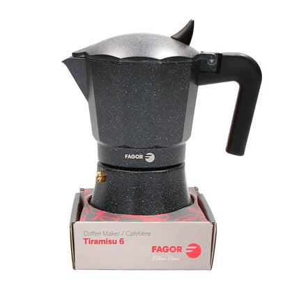Italian Coffee Pot Fagor TIRAMISU 6 Black Aluminium-1