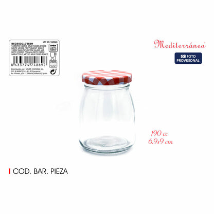 Glass Jar Mediterraneo Multi-use 190 ml Glass (48 Units)-1
