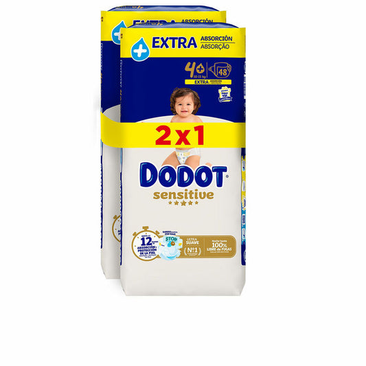 Disposable nappies Dodot Sensitive Extra 4 10-15 kg (96 Units)-0