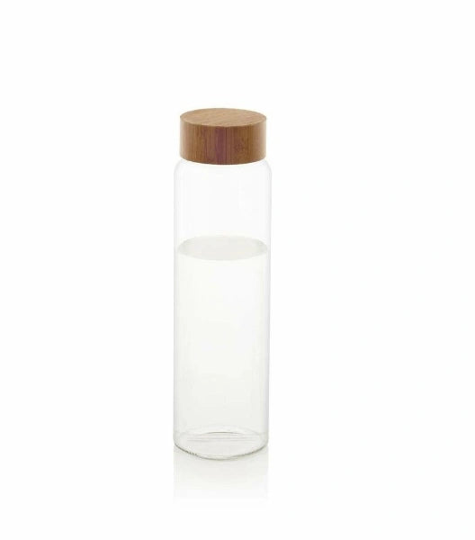 Aaponminimarket Bottle Andrea House ms70099 Glass Bamboo 1 L