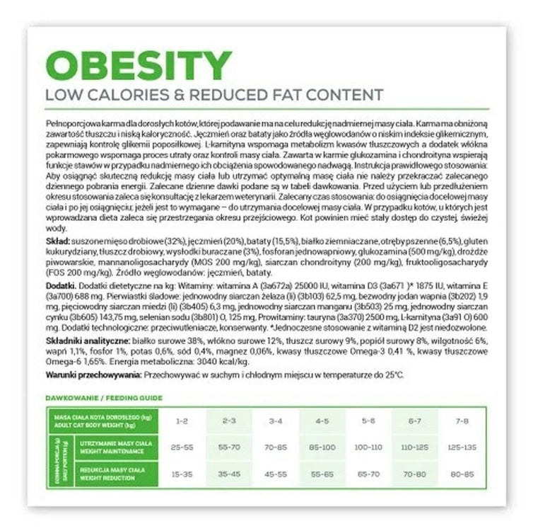 Aaponminimarket Fodder VETEXPERT Obesity Cat 2 Kg