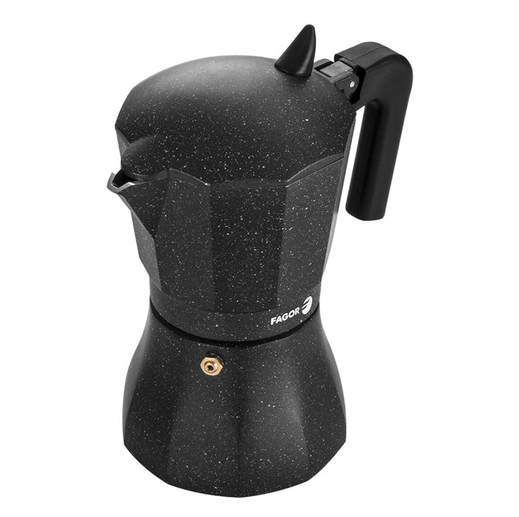Aaponminimarket Italian Coffee Pot Fagor TIRAMISU 6 Black Aluminium
