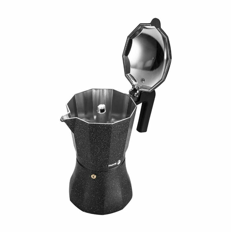 Aaponminimarket Italian Coffee Pot Fagor TIRAMISU 6 Black Aluminium
