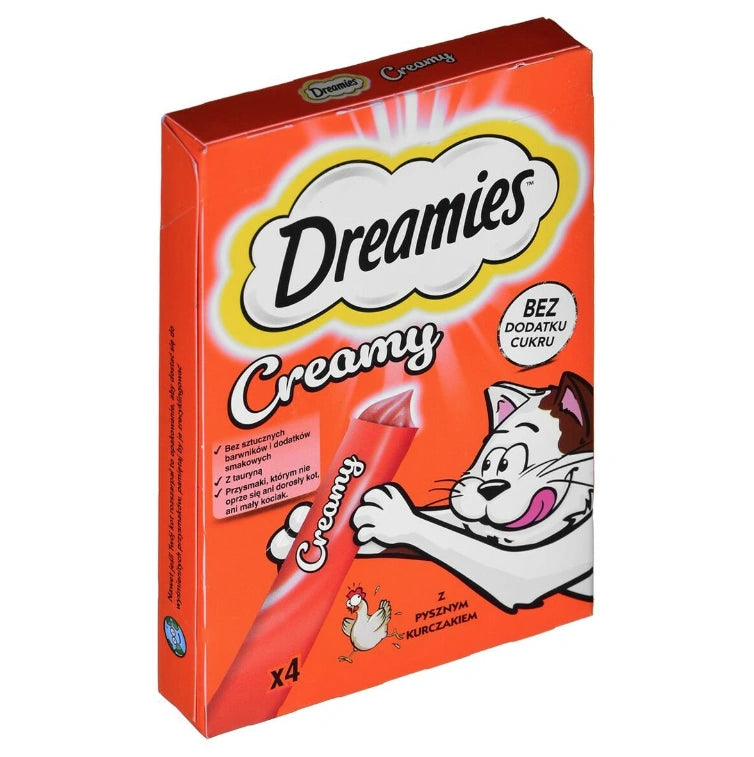 Aaponminimarket Snack for Cats Dreamies Creamy 4 x 10 g Chicken