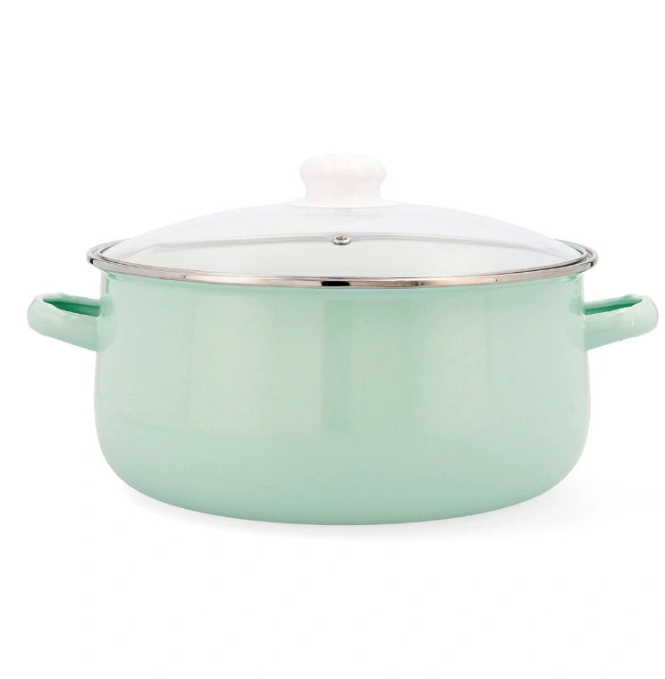 Aaponminimarket Casserole with glass lid Quid Cocco Enamelled Steel 26 cm