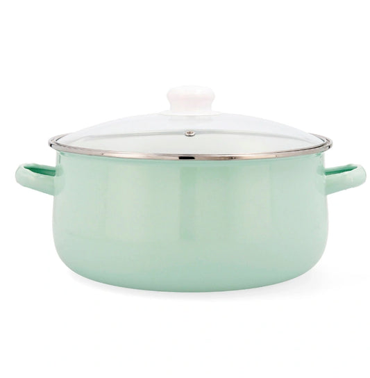 Aaponminimarket Casserole with glass lid Quid Cocco Enamelled Steel 26 cm