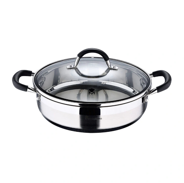 Aaponminimarket Casserole with lid Masterpro Stainless steel AISI 304 (3,8 L) 28 x 7 cm