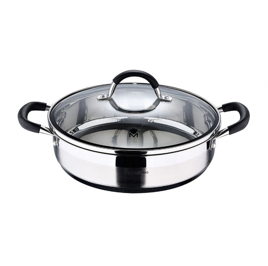 Aaponminimarket Casserole with lid Masterpro Stainless steel AISI 304 (3,8 L) 28 x 7 cm