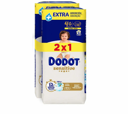 Aaponminimarket Disposable nappies Dodot Sensitive Extra 4 10-15 kg (96 Units)