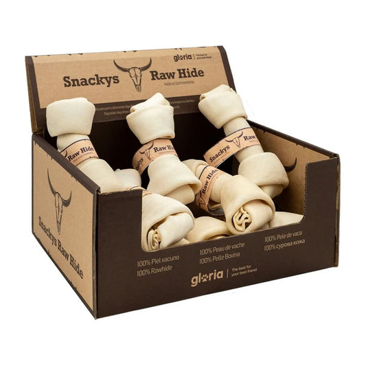 Aapon Mini Market Ltd Dog Snack Gloria Snackys Rawhide 15-17 cm Knot 10Units
