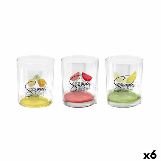 Set of glasses Home Style Summer Fruits 280 ml 3 Pieces (6 Units)-0
