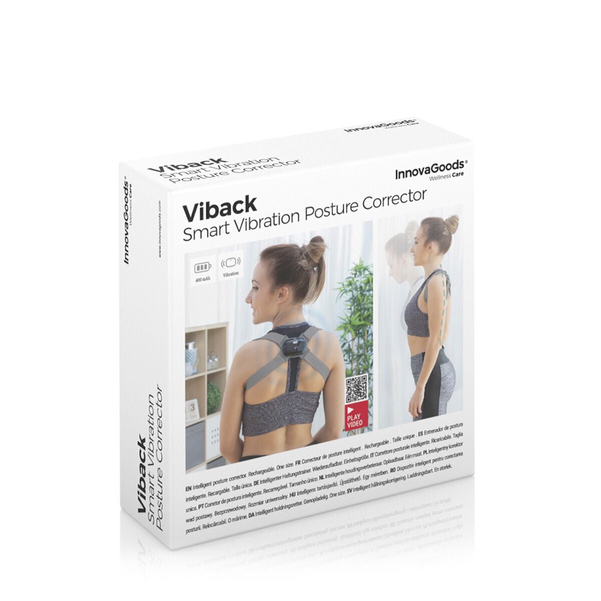 Intelligent Rechargeable Posture Trainer with Vibration Viback InnovaGoods - Aapon Mini Market Ltd