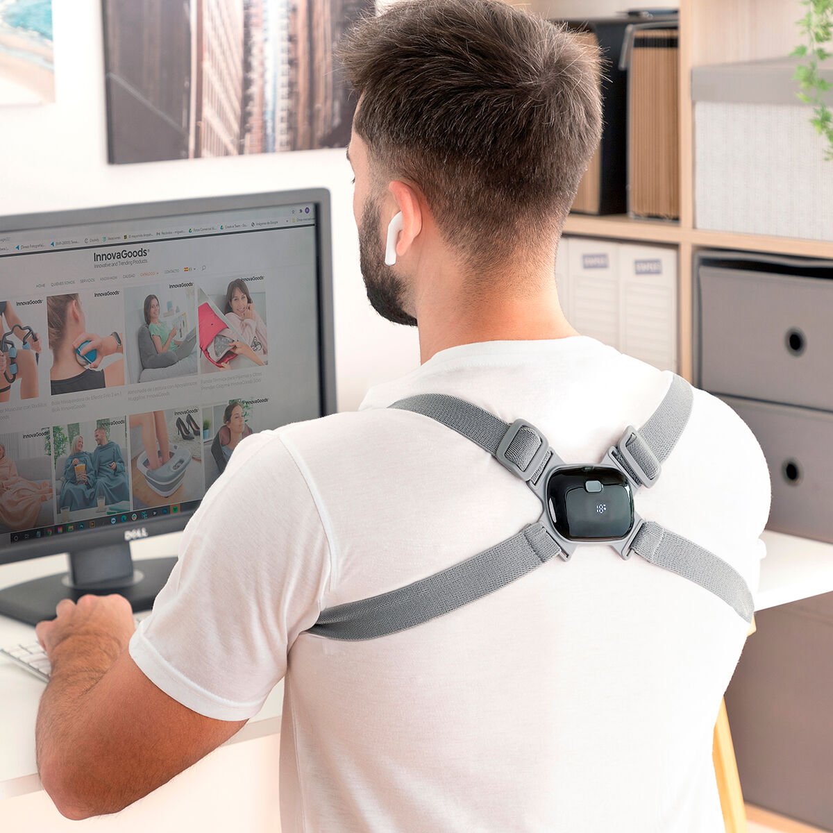 Intelligent Rechargeable Posture Trainer with Vibration Viback InnovaGoods - Aapon Mini Market Ltd